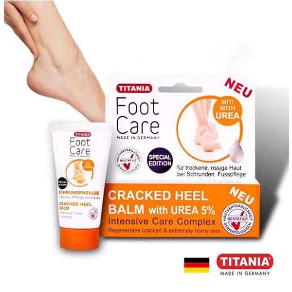 TITANIA Foot Care Cream 30ml. Nourishing cream for dry cracked heels. 