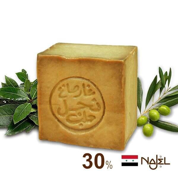 Najel Aleppo Soap 200g สบู่ก้อนสูตรลอเรลออยล์ 30%